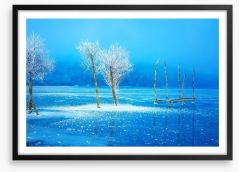 The frozen lake Framed Art Print 146987950