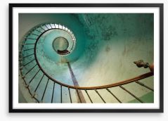 The lighthouse staircase Framed Art Print 15009048