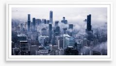 Toronto in the clouds Framed Art Print 150459391