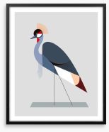 The crowned crane Framed Art Print 151273629