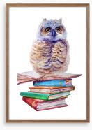 Book owl balance Framed Art Print 153934734