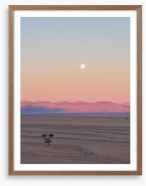 Desert moonrise Framed Art Print 160842141