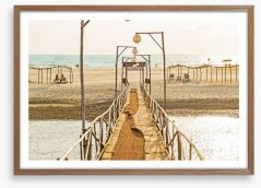 Bridge to the beach Framed Art Print 163878878