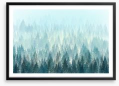 In the misty pines Framed Art Print 164035525