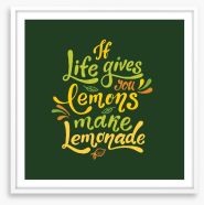 Make lemonade Framed Art Print 164344029