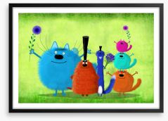 Colourful cats Framed Art Print 164715483