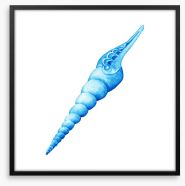 Blue spiral shell Framed Art Print 164716579