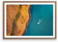 Speedboat on Lake Argyle Framed Art Print 165068602