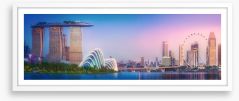 Singapore blush panorama Framed Art Print 166141054