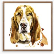 Basset hound blues Framed Art Print 166655937