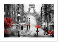 Paris in the rain Art Print 167017784