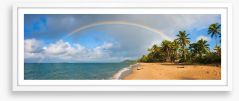 Rainbow beach panorama Framed Art Print 167199693