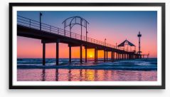 Brighton Beach sunset Framed Art Print 168500324
