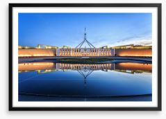 Parliament House reflections Framed Art Print 168575997