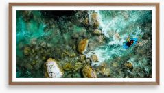 Through the rapids Framed Art Print 168617553