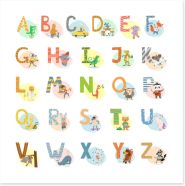 Alphabet and Numbers Art Print 168778283