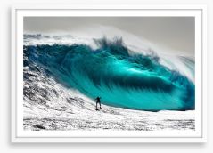 Man versus ocean Framed Art Print 169062709