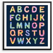 Alphabet and Numbers Framed Art Print 169081589