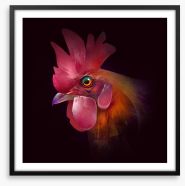 Red rooster Framed Art Print 169451397