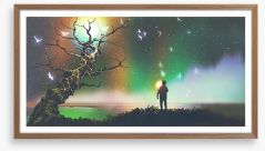 Aurora light flight Framed Art Print 173453694