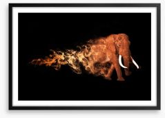 Elephant of fire Framed Art Print 175736573