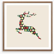 Retro Reindeer Framed Art Print 176354886