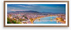 Danube dusk panorama Framed Art Print 176504994