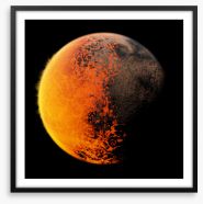Molten moon Framed Art Print 176633691