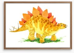 Stegosaurus smile Framed Art Print 181334699
