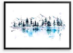 Peak of winter Framed Art Print 181828138