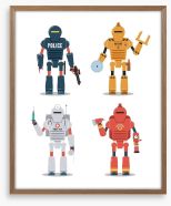 Rockets and Robots Framed Art Print 184795927