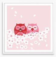 Pink owls Framed Art Print 18787306