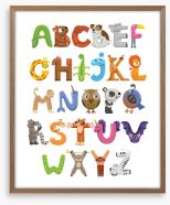 Alphabet zoo Framed Art Print 187878546