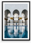 Grand Mosque reflections Framed Art Print 189892778