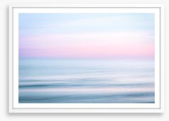 Blush on the horizon Framed Art Print 190128437