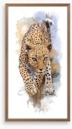 Stalking leopard Framed Art Print 190399488