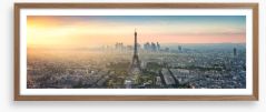 Paris sunrise panorama Framed Art Print 190502221