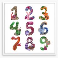 Alphabet and Numbers Framed Art Print 191720387