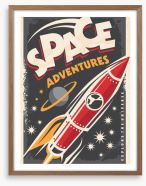 Space adventure Framed Art Print 193418209