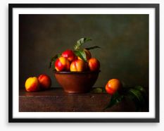The nectarine bowl Framed Art Print 193462674
