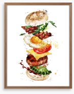 Burger stack Framed Art Print 195553433