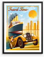 Travel time Framed Art Print 196767722