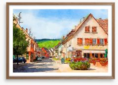 The village in Alsace Framed Art Print 199412978