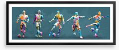 Cyborg soccer Framed Art Print 199559777