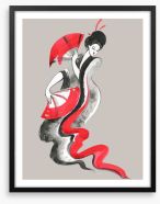 The fan dance Framed Art Print 200058546