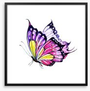 Violet flutter Framed Art Print 200175378