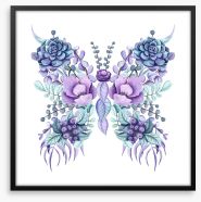 Succulent butterfly Framed Art Print 201103061