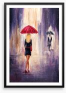 Rendezvous in the rain Framed Art Print 201468050