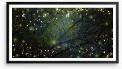 In the firefly forest Framed Art Print 202756323