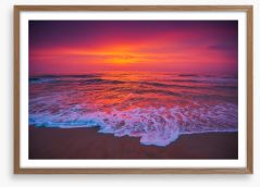 Sunrise over the ocean Framed Art Print 204639186